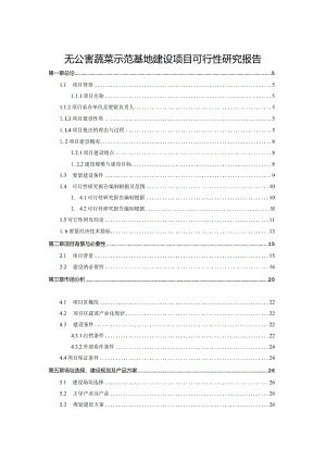 无公害蔬菜示范基地建设项目可行性研究报告.docx