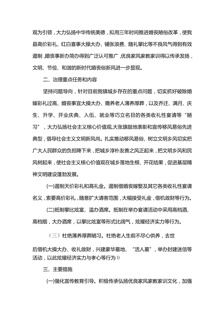 最新乡镇开展天价彩礼推动移风易俗专项行动实施方案.docx_第2页