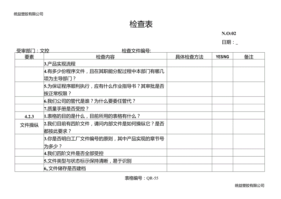 某某内部质量审核表.docx_第2页