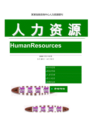 某某信息咨询中心人力资源期刊.docx