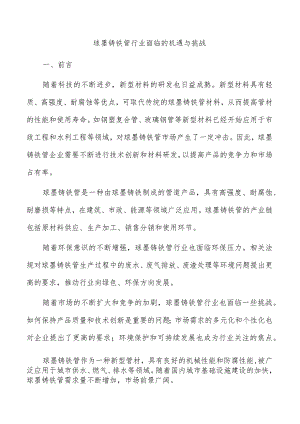 球墨铸铁管行业面临的机遇与挑战.docx