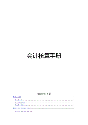 某公司财务会计核算手册.docx