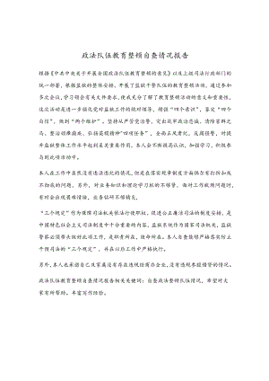 政法队伍教育整顿自查情况报告.docx