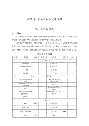 某高速公路施工组织设计方案.docx