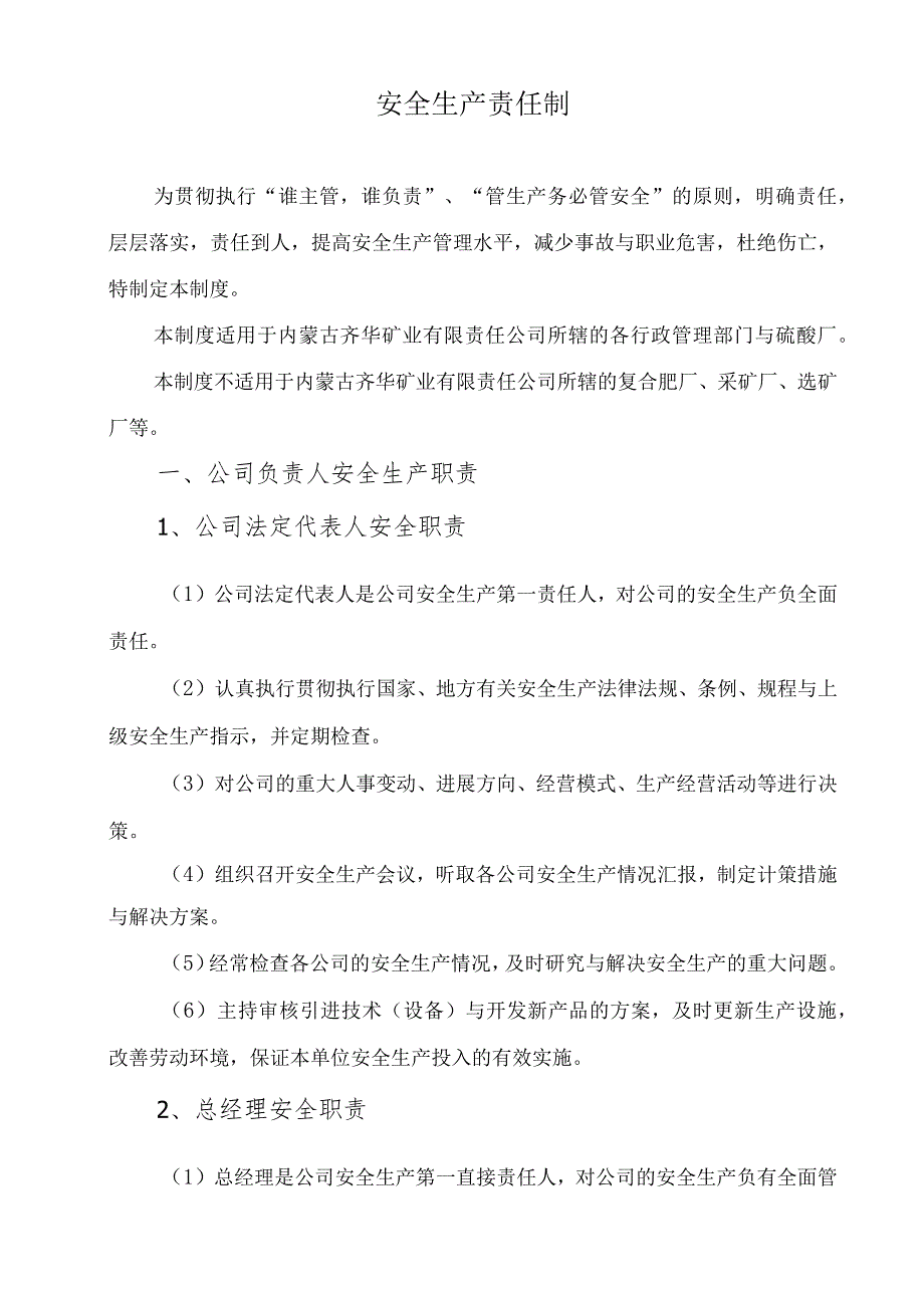 某有限责任公司责任制度和管理制度.docx_第3页