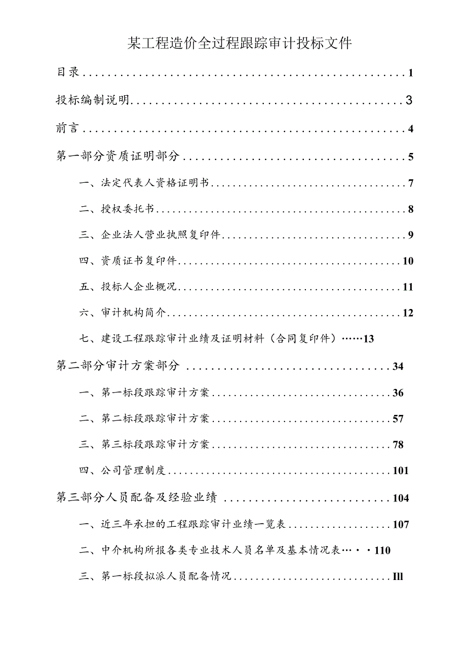 某工程造价全过程跟踪审计投标文件.docx_第1页