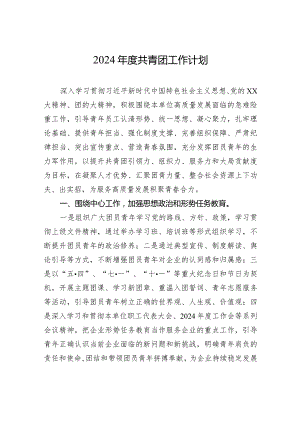 2024年度共青团工作计划.docx