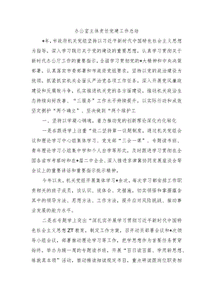 办公室主体责任党建工作总结.docx