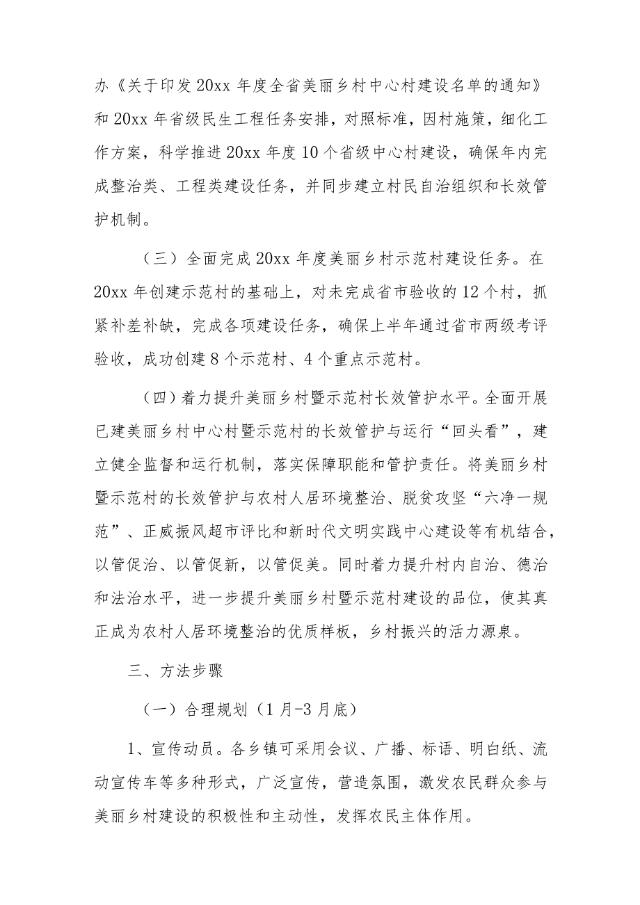 X县美丽乡村暨示范村建设工作实施方案.docx_第2页