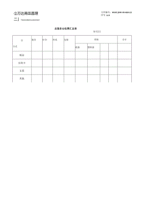 068总服务台收费汇总表.docx