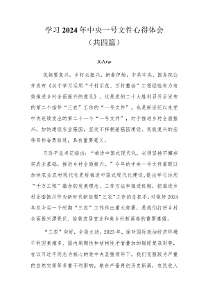 学习2024年中央一号文件心得体会4篇.docx