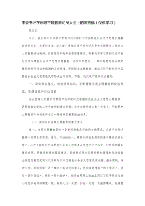 市委书记在思想主题教育动员大会上的发言稿.docx