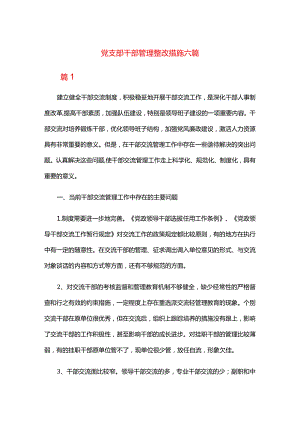 党支部干部管理整改措施六篇.docx