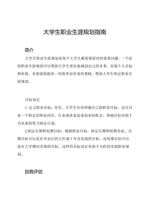 大学生职业生涯规划指南.docx