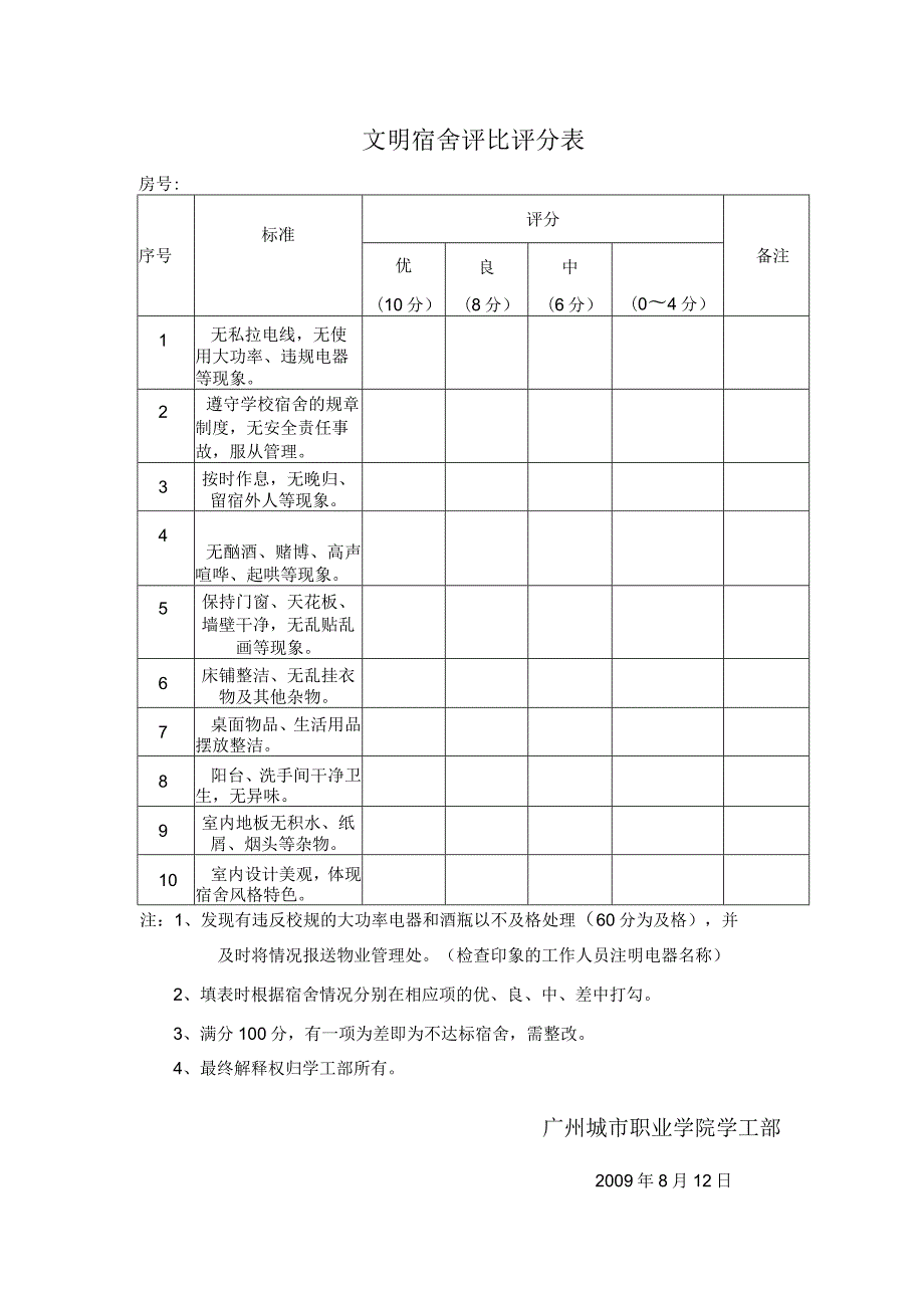 文明宿舍评比评分表.docx_第1页