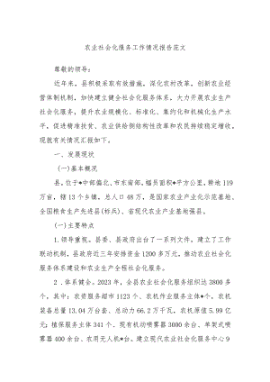 农业社会化服务工作情况报告范文.docx