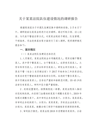 关于某某法院队伍建设情况的调研报告.docx