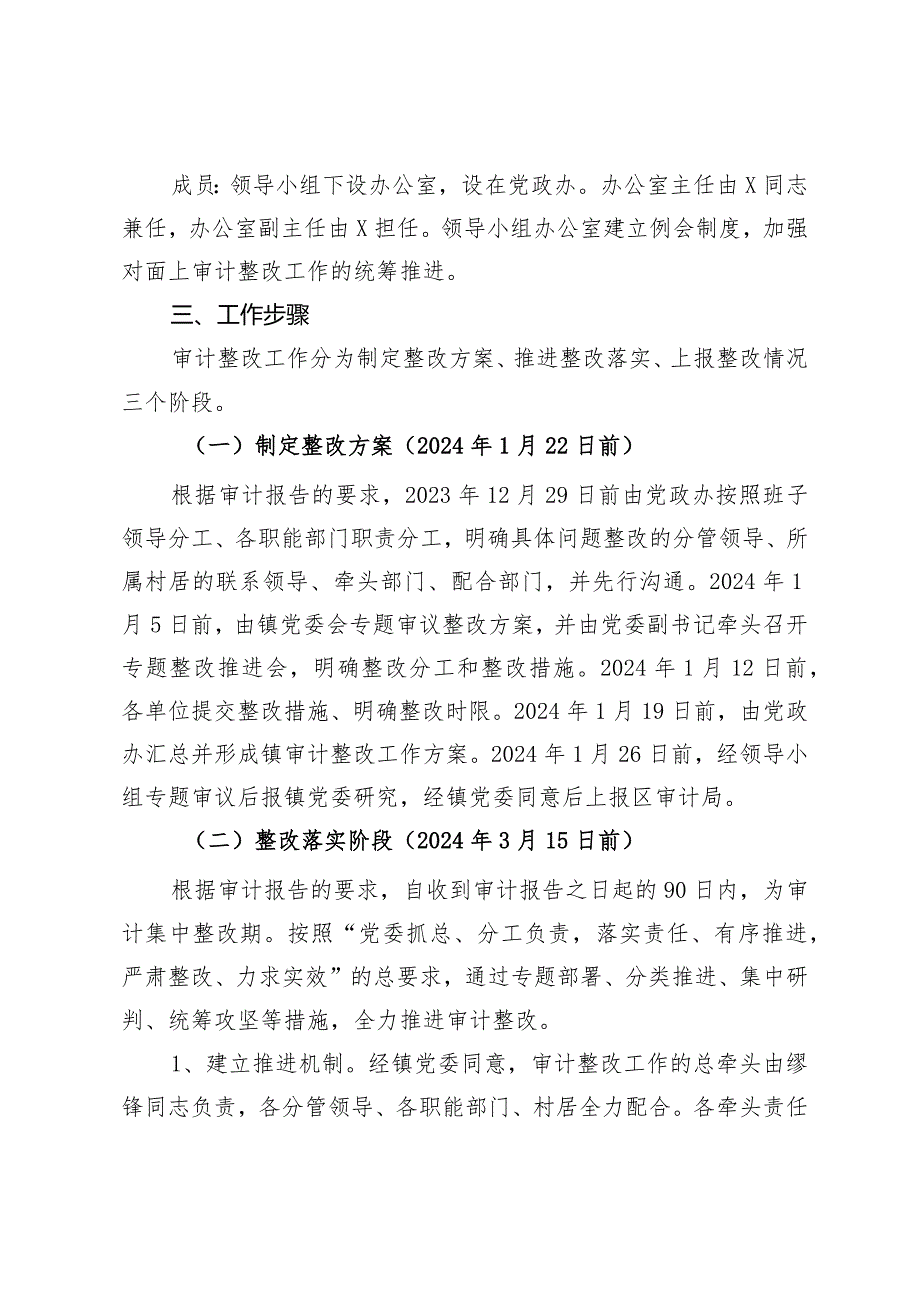 关于X镇主要领导任期经济责任审计整改落实方案的报告.docx_第2页