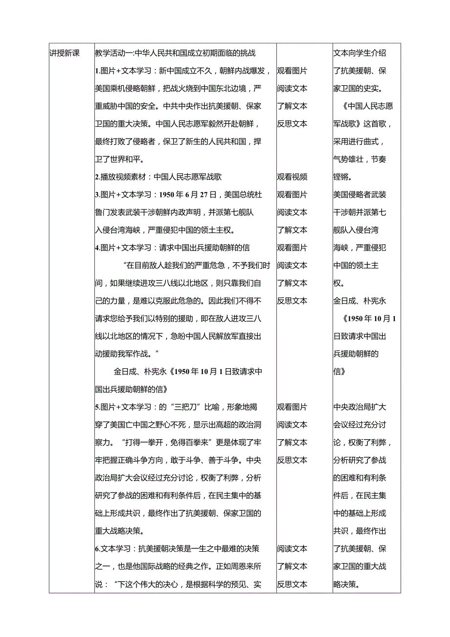 五年级下册道德与法治第11课《屹立在世界的东方》教学设计教案（第2课时）.docx_第2页