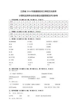 2016计算机理论-综合试卷及答案.docx