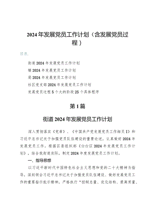 2024年发展党员工作计划5篇（含发展党员过程）.docx