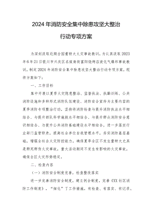 2024年电影院《消防安全集中除患攻坚大整治行动》工作方案（合计6份）.docx