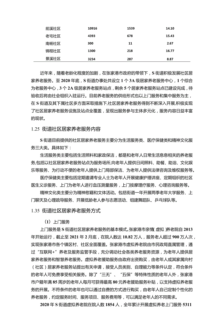 【《S街道社区居家养老服务情况调研探究报告9500字》（论文）】.docx_第2页