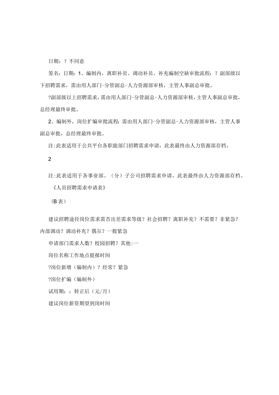 【部门招聘员工申请表】部门招聘需求申请表.docx_第2页