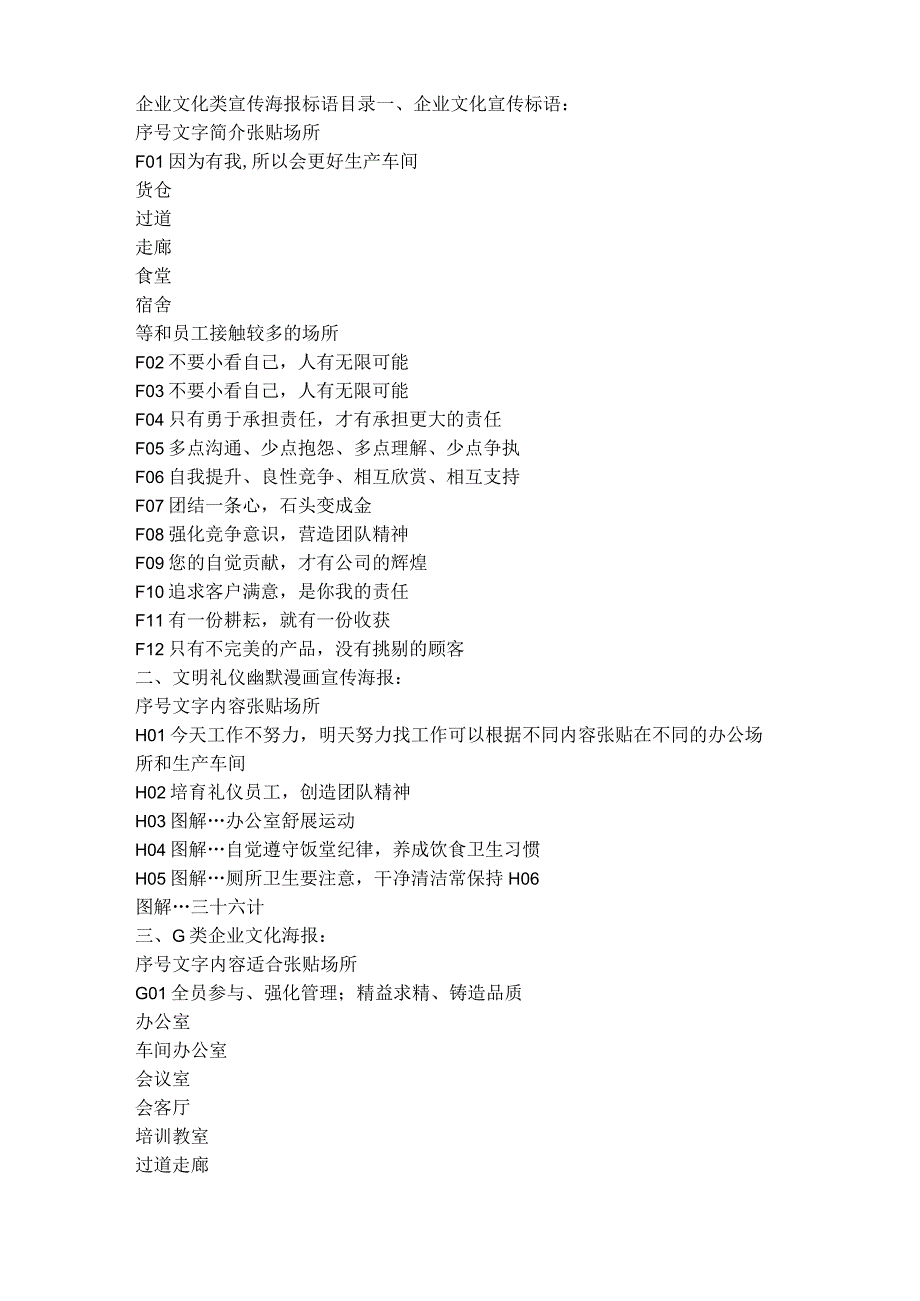 企业文化类宣传海报标语.docx_第1页