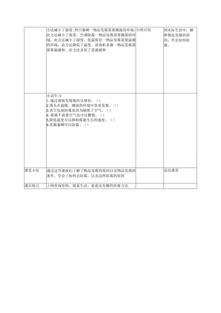 1-3防霉和发霉（教案）五年级科学下册（苏教版）.docx_第2页