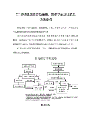 CT肺动脉造影诊断策略、影像学表现征象及伪像要点.docx