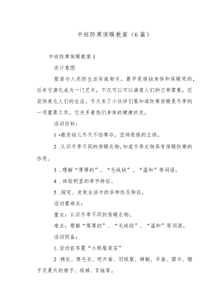 中班防寒保暖教案(6篇).docx