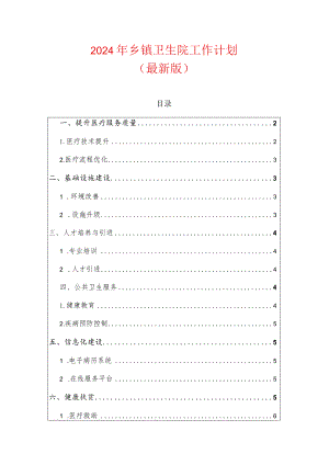 2024年卫生院工作计划-副本.docx