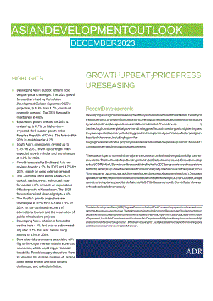 亚开行-亚洲发展展望（ADO）2023年12月：经济增长加快价格压力缓解（英）-2023.12_市.docx