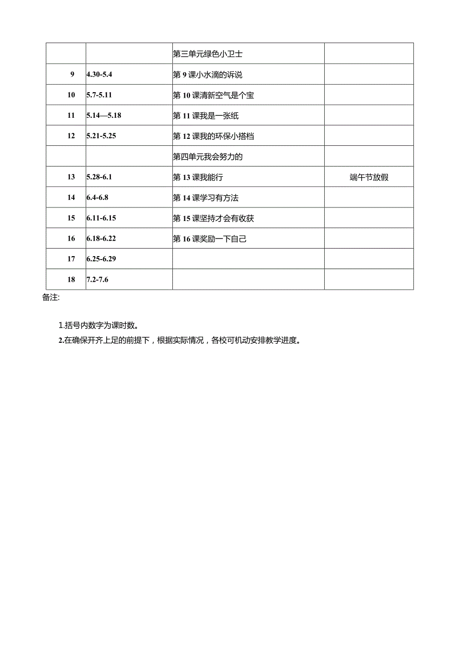 二年级下册道德与法制教学计划.docx_第3页