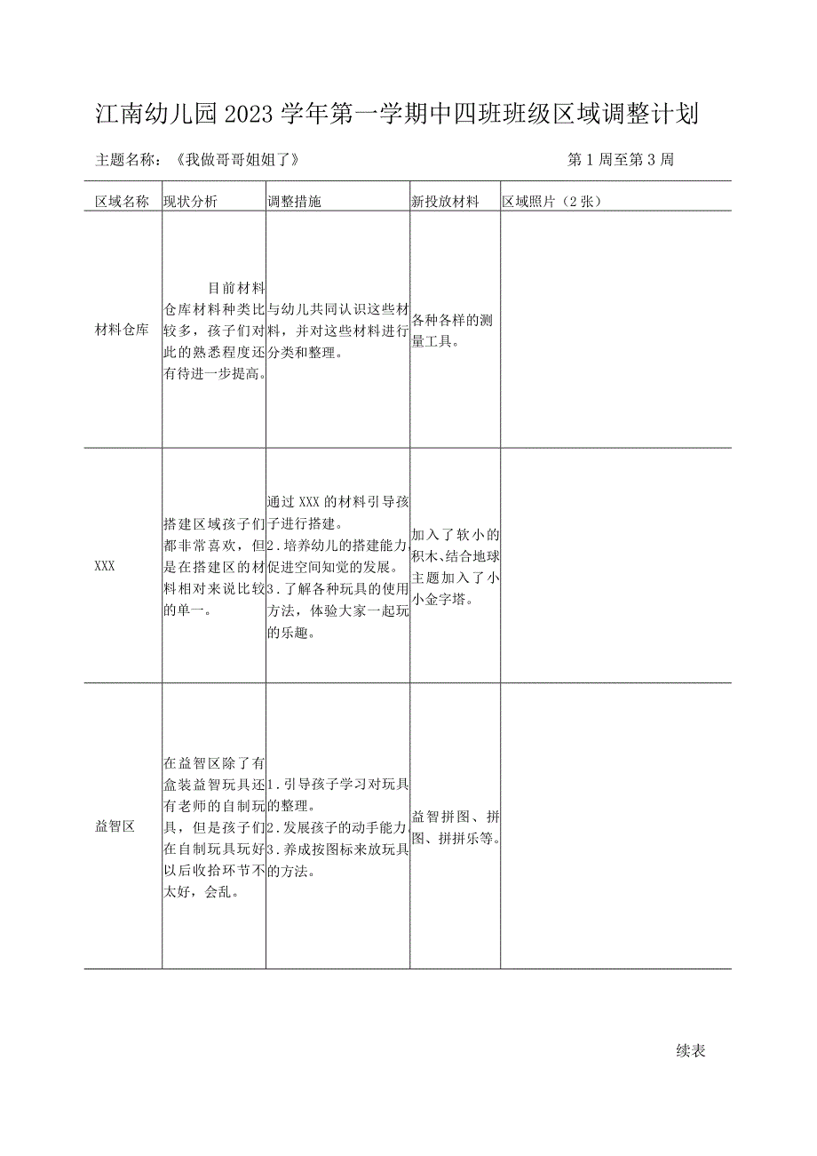 中四班班级区域整计划表与调整表公开课教案教学设计课件资料.docx_第3页