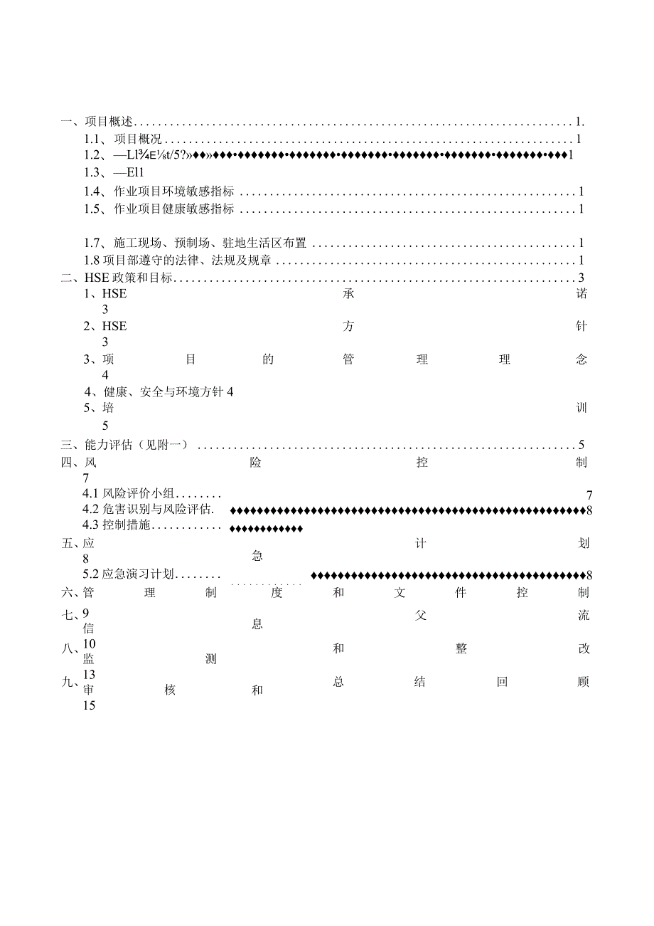 项目HSE计划书（模板）.docx_第1页