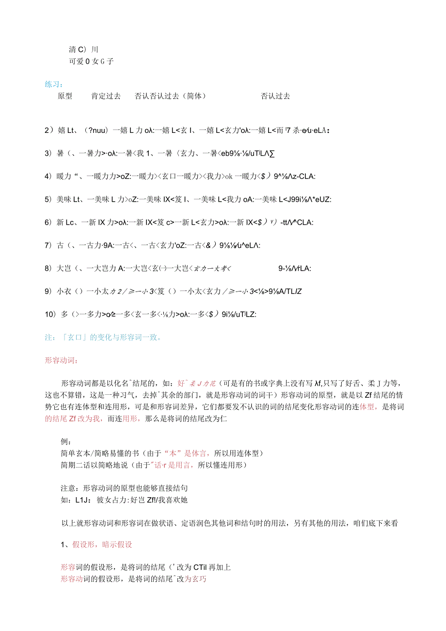 日语形容词及形容词变形分类表.docx_第2页