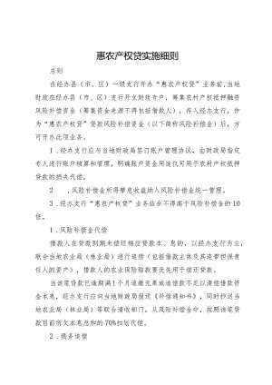 惠农产权贷实施细则.docx