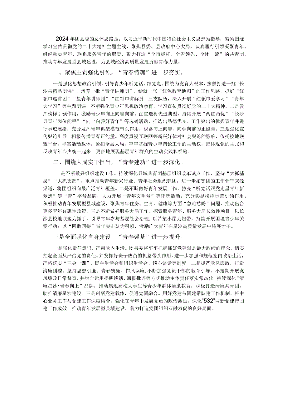 共青团XX县委2024年工作要点.docx_第1页