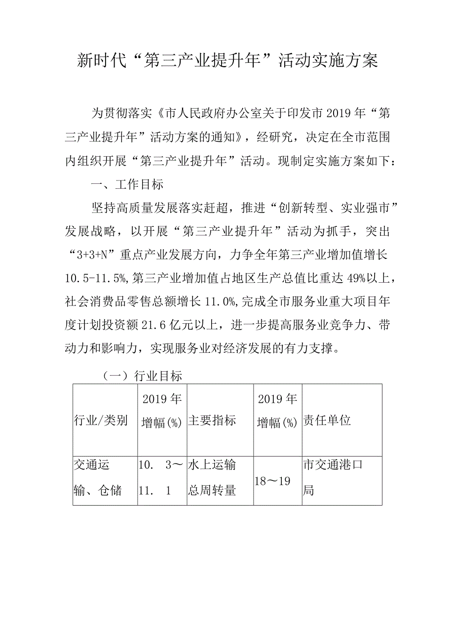 新时代“第三产业提升年”活动实施方案.docx_第1页