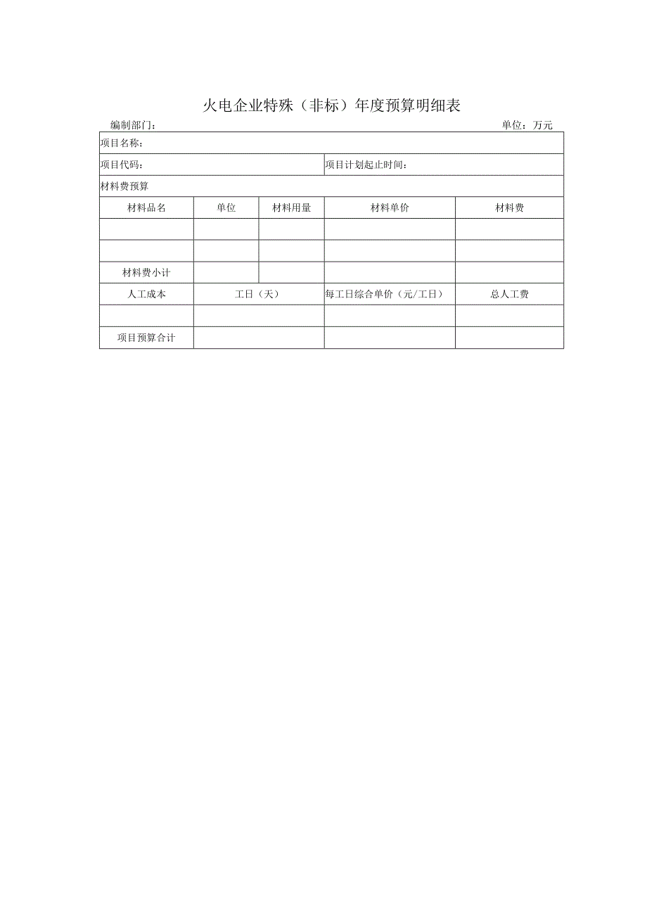 火电企业特殊（非标）年度预算明细表.docx_第1页