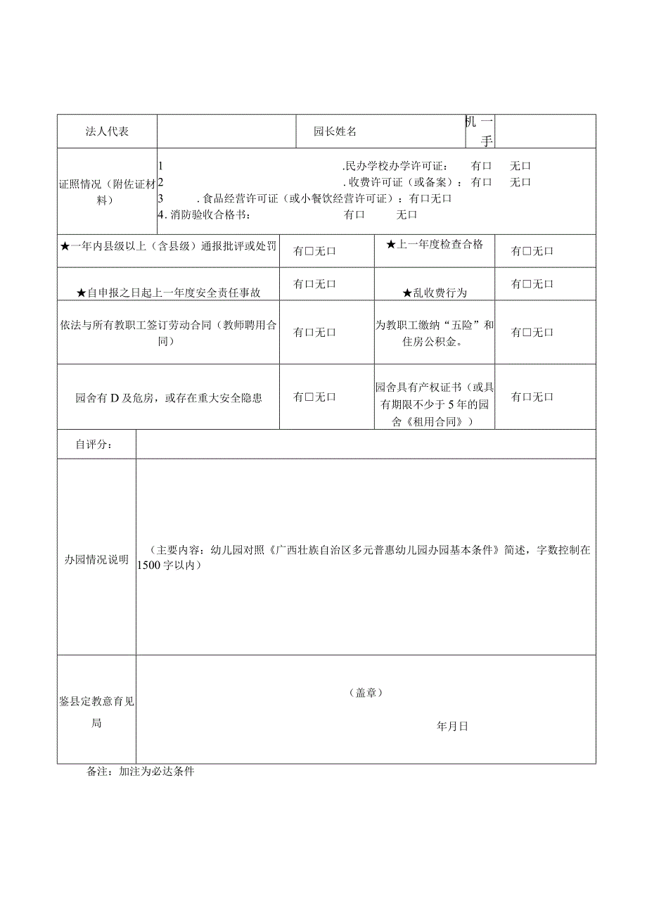 广西壮族自治区多元普惠幼儿园申请表.docx_第2页