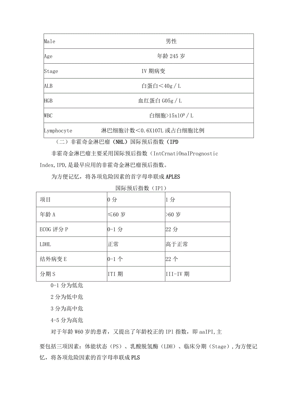 各种淋巴瘤预后评分表最全汇总生存率选择方案.docx_第2页