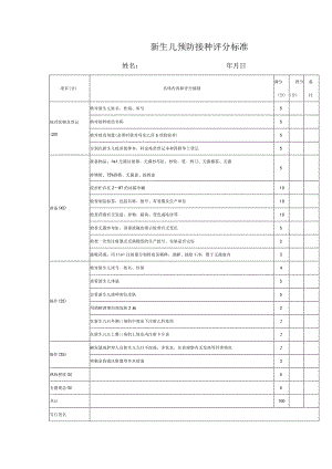 新生儿预防接种评分标准.docx