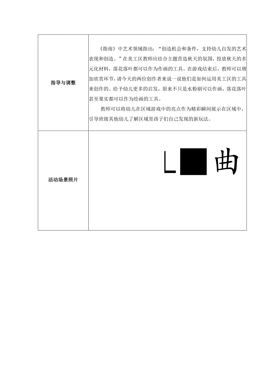 区域游戏观察记录表（美工区）公开课教案教学设计课件资料.docx_第2页