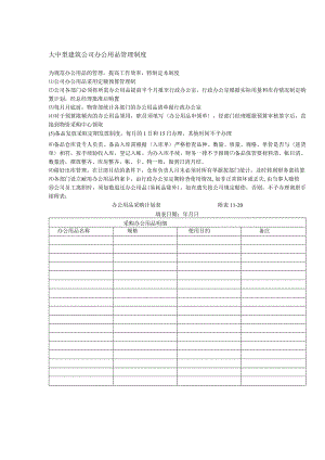 大中型建筑公司办公用品管理制度.docx