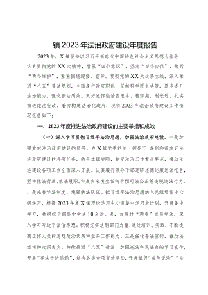 镇2023年法治政府建设年度报告.docx