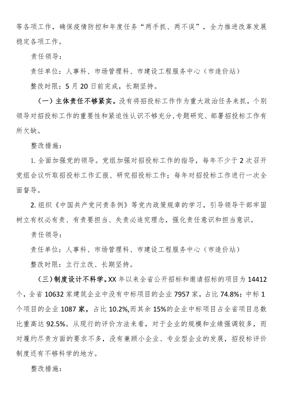 市建设工程招标投标专项巡视问题整改工作方案.docx_第2页