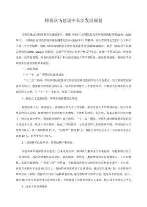 师资队伍建设中长期发展规划.docx